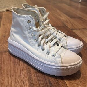 White Platform Converse